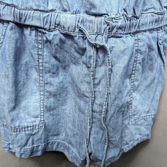 Wax Jean Romper Overalls Sz S - Picture 4 of 11